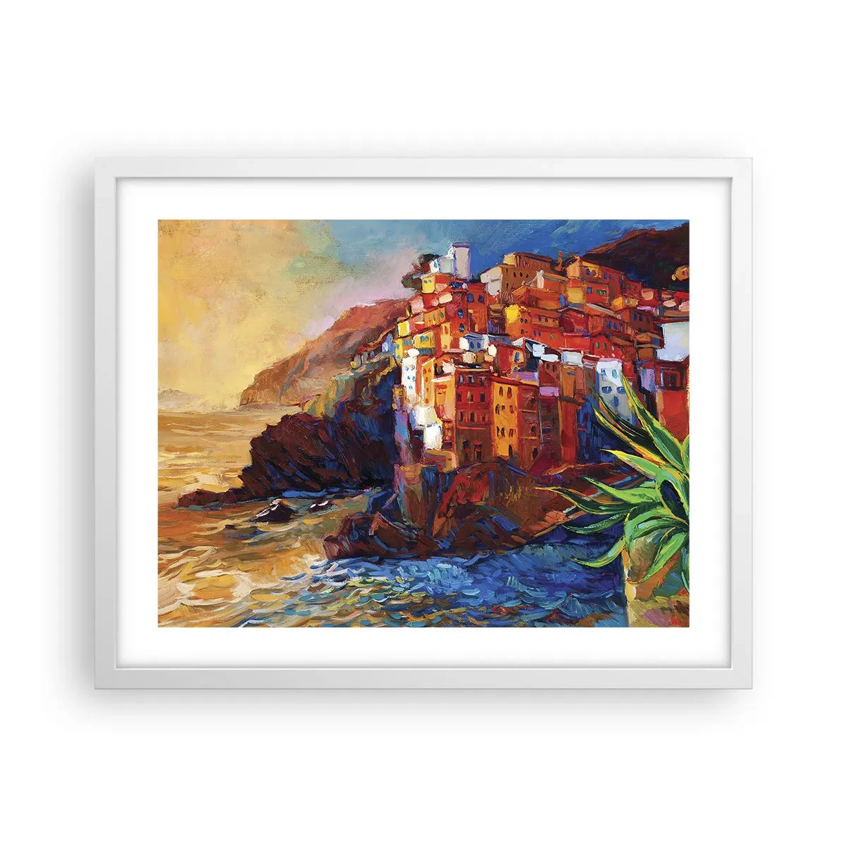 Poster in cornice bianca - Atmosfera italiana - 50x40 cm