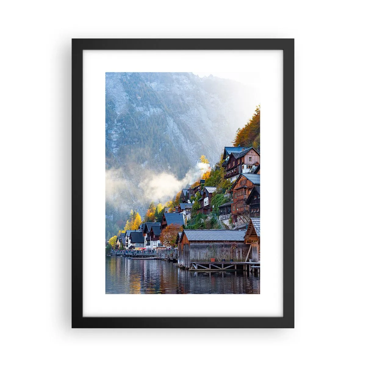 Poster in cornice nera - Atmosfera alpina - 30x40 cm