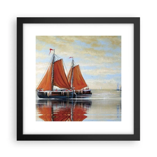 Poster in cornice nera - Naviga, marinaio... - 30x30 cm