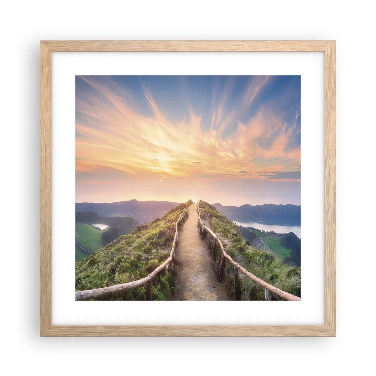 Poster in cornice rovere chiaro - Vicino al cielo - 40x40 cm