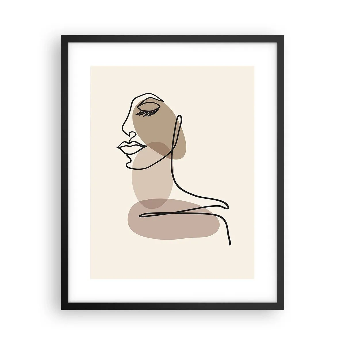 Poster in cornice nera - Ascoltando se stessa - 40x50 cm