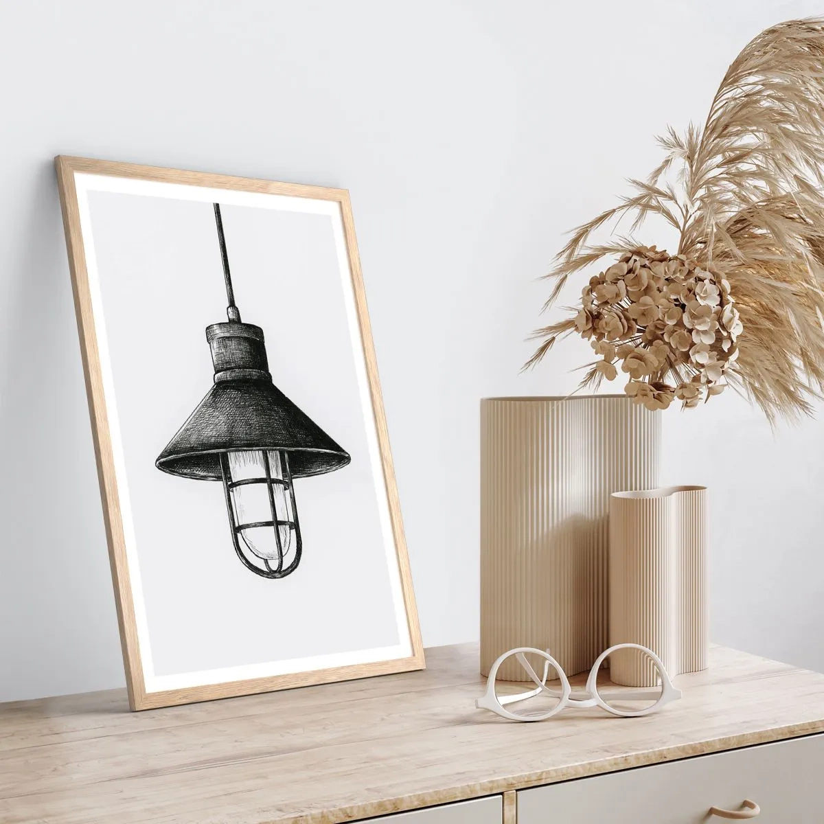 Poster in cornice rovere chiaro - Come tanti anni fa... - 30x40 cm