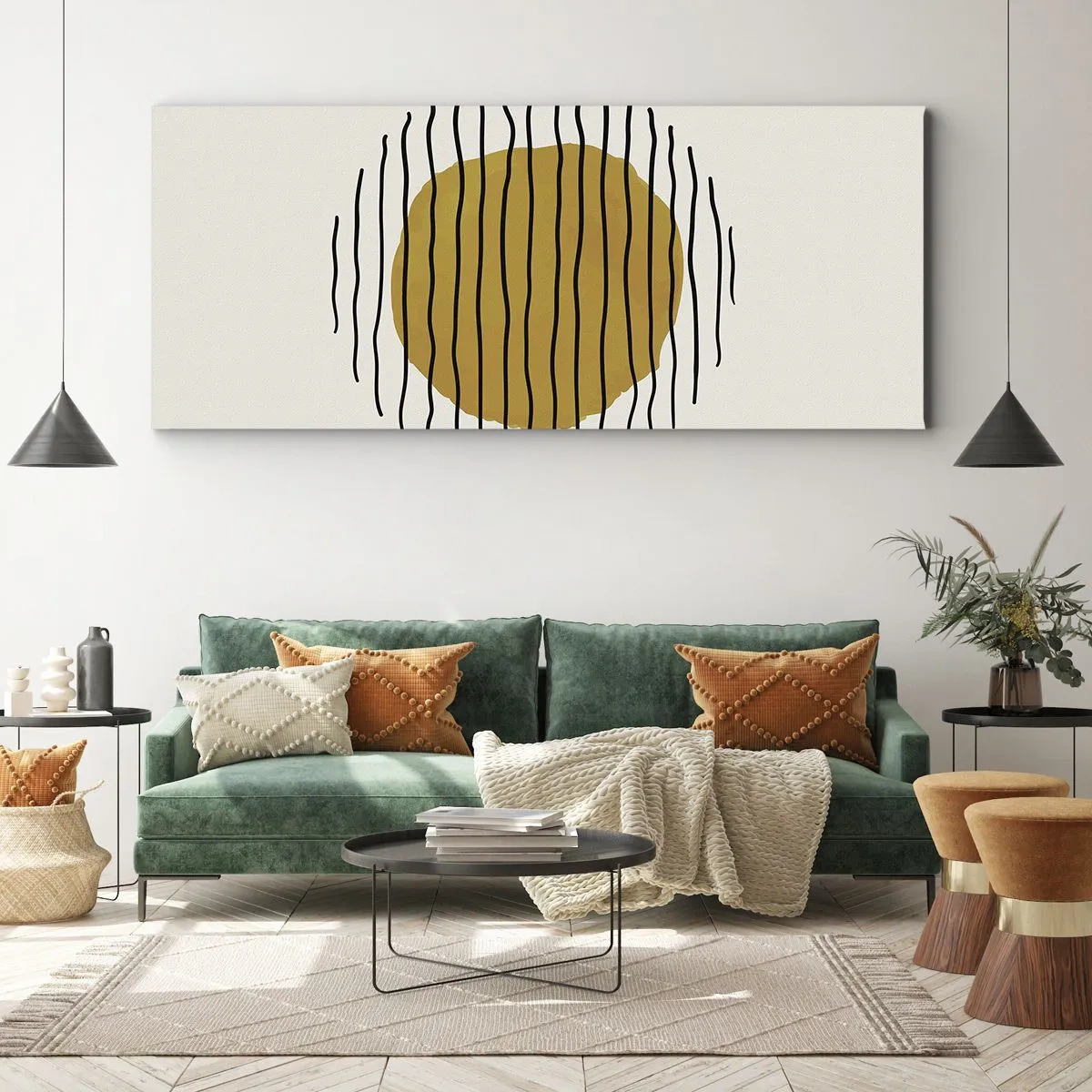 Quadro su tela - Stampe su Tela - Astrazione fremente di calore - 100x40 cm