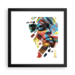 Poster in cornice nera - Personalità colorata - 30x30 cm