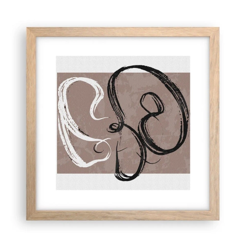 Poster in cornice rovere chiaro - Composizione: alla ricerca della pienezza - 30x30 cm