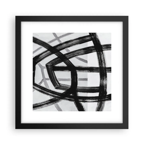 Poster in cornice nera - Costruendo la profondità - 30x30 cm