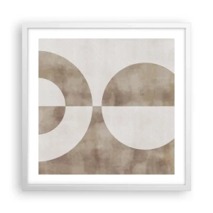 Poster in cornice bianca - Analogie e differenze - 50x50 cm