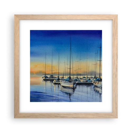 Poster in cornice rovere chiaro - La fine di una buona giornata - 30x30 cm