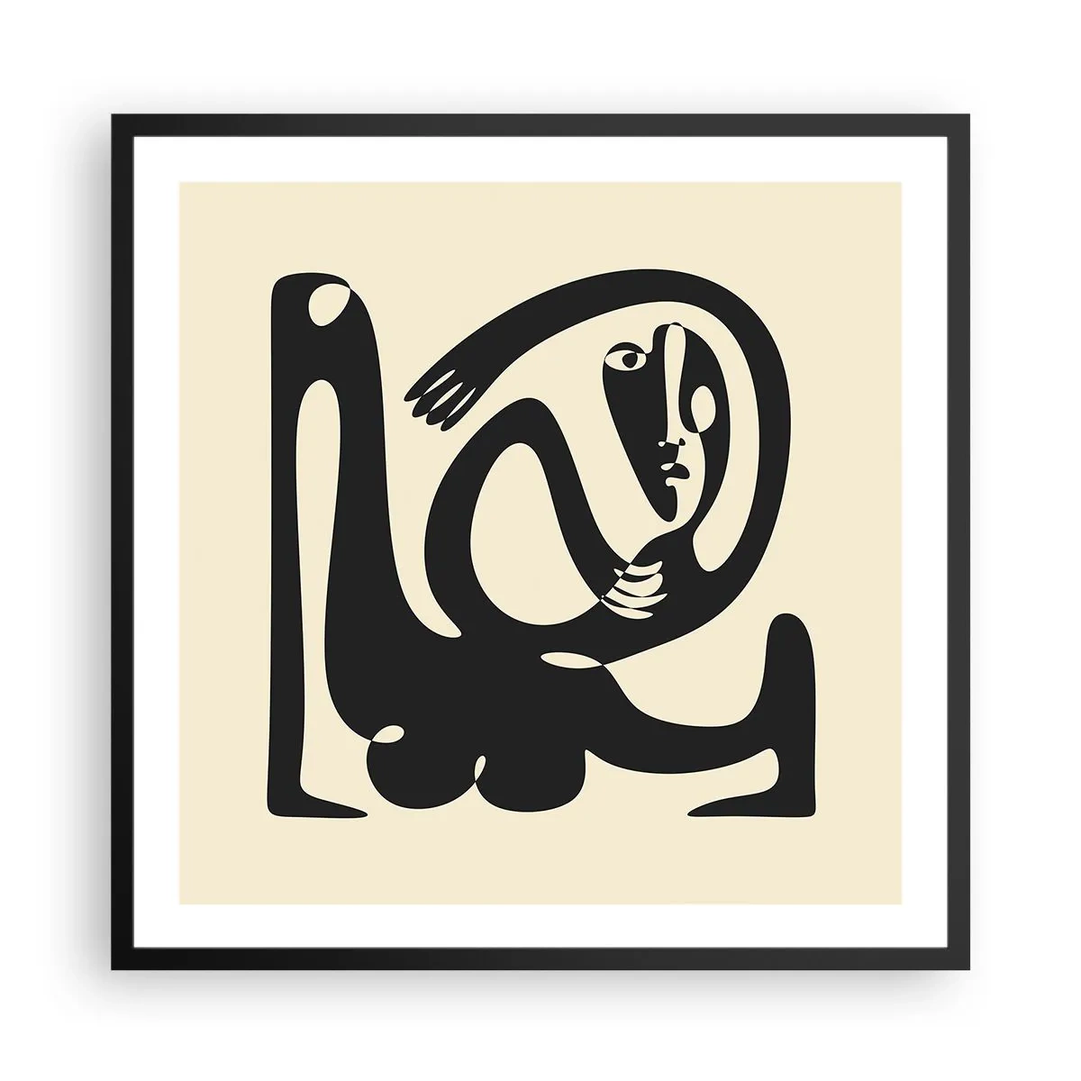 Poster in cornice nera - Quasi Picasso - 60x60 cm