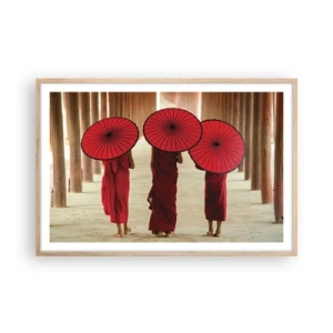 Poster in cornice rovere chiaro - In cammino verso la Terra Pura - 91x61 cm