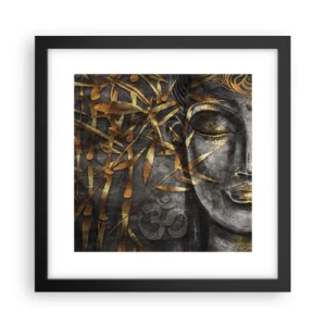 Poster in cornice nera - Senti la pace - 30x30 cm