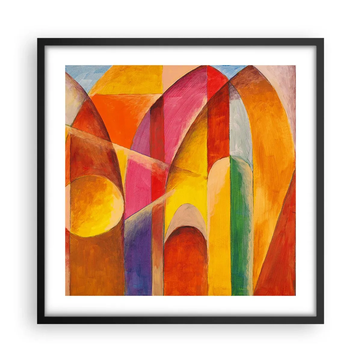 Poster in cornice nera - La cattedrale del sole - 50x50 cm