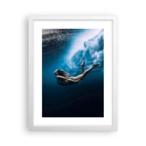 Poster in cornice bianca - Moderna sirena - 30x40 cm