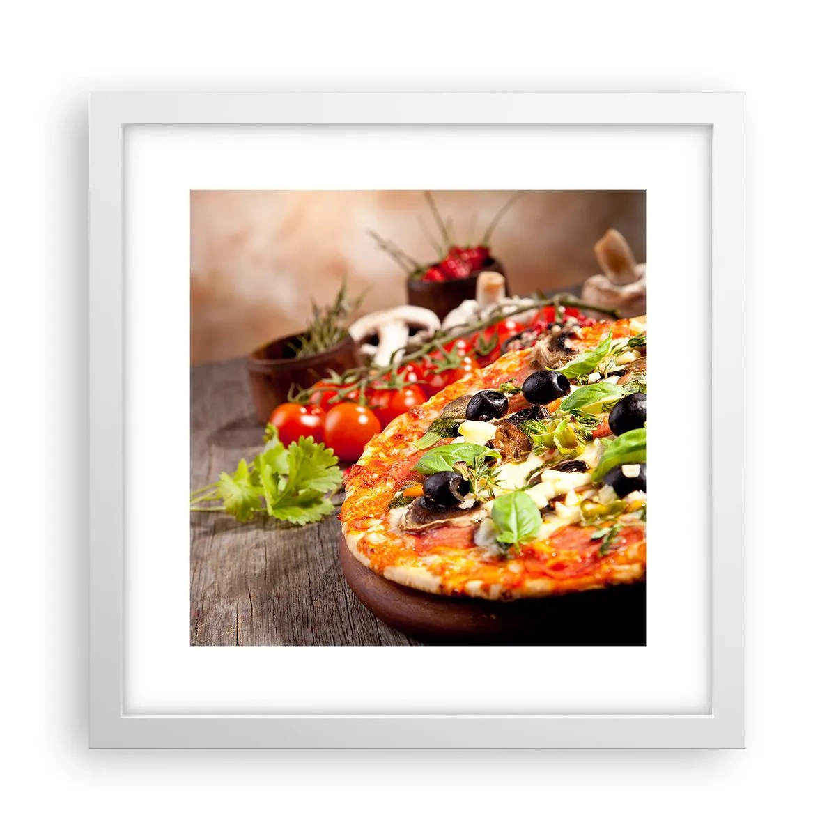 Poster in cornice bianca - Con ingredienti tellurici - 30x30 cm