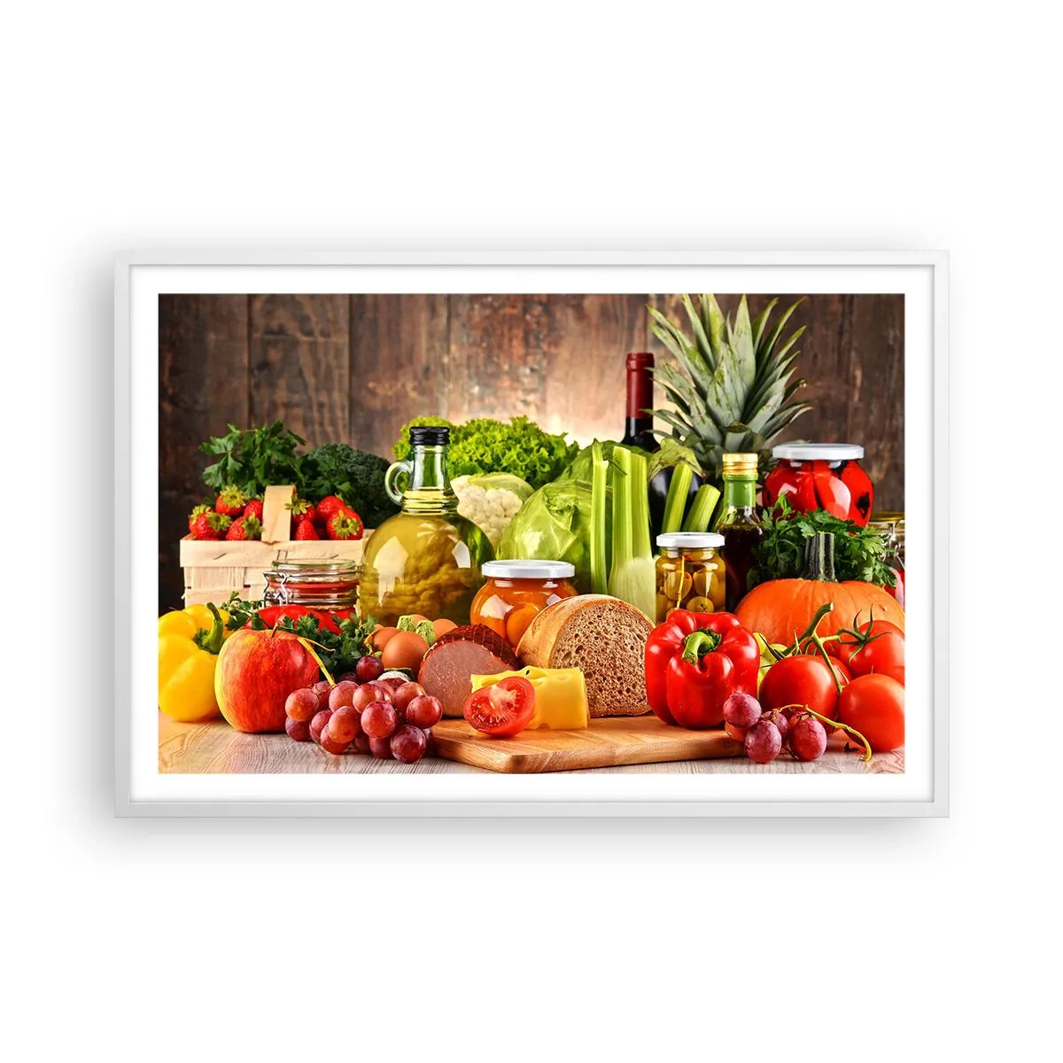 Poster in cornice bianca - Affumicati, arrostiti, marinati - 91x61 cm