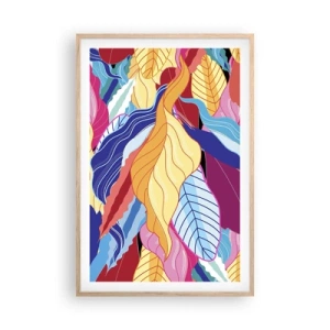 Poster in cornice rovere chiaro - Disordine colorato - 61x91 cm