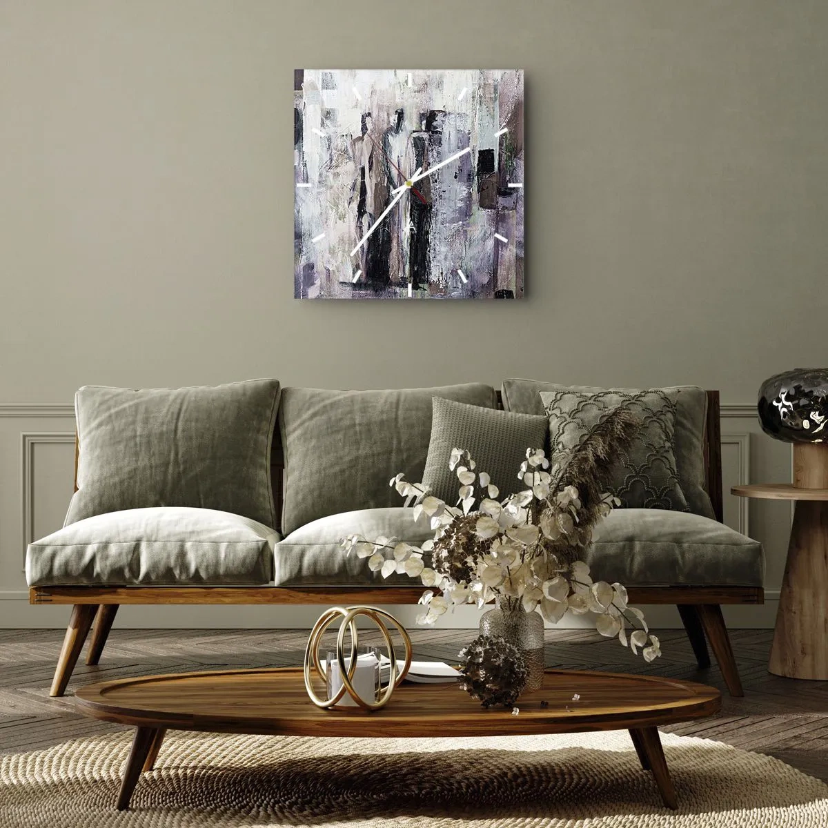 Orologio da parete - Orologio in Vetro - Triade misteriosa - 40x40 cm