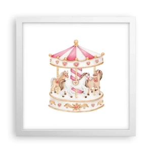 Poster in cornice bianca - Il dolce mondo dell'infanzia - 30x30 cm