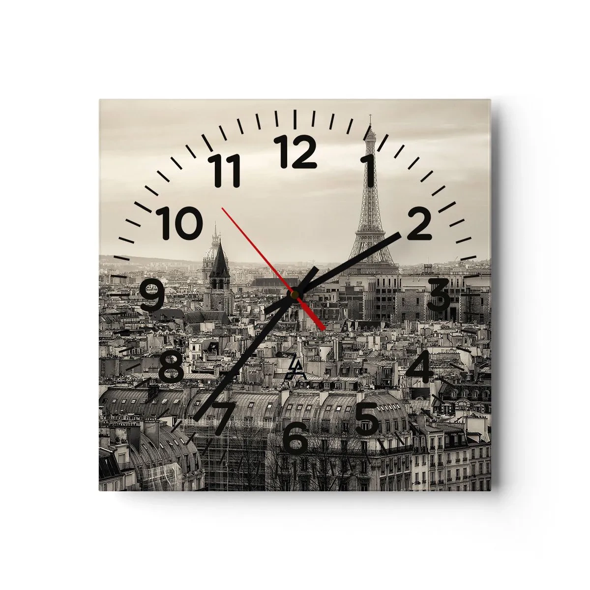 Orologio da parete - Orologio in Vetro - Sui tetti di Parigi - 30x30 cm