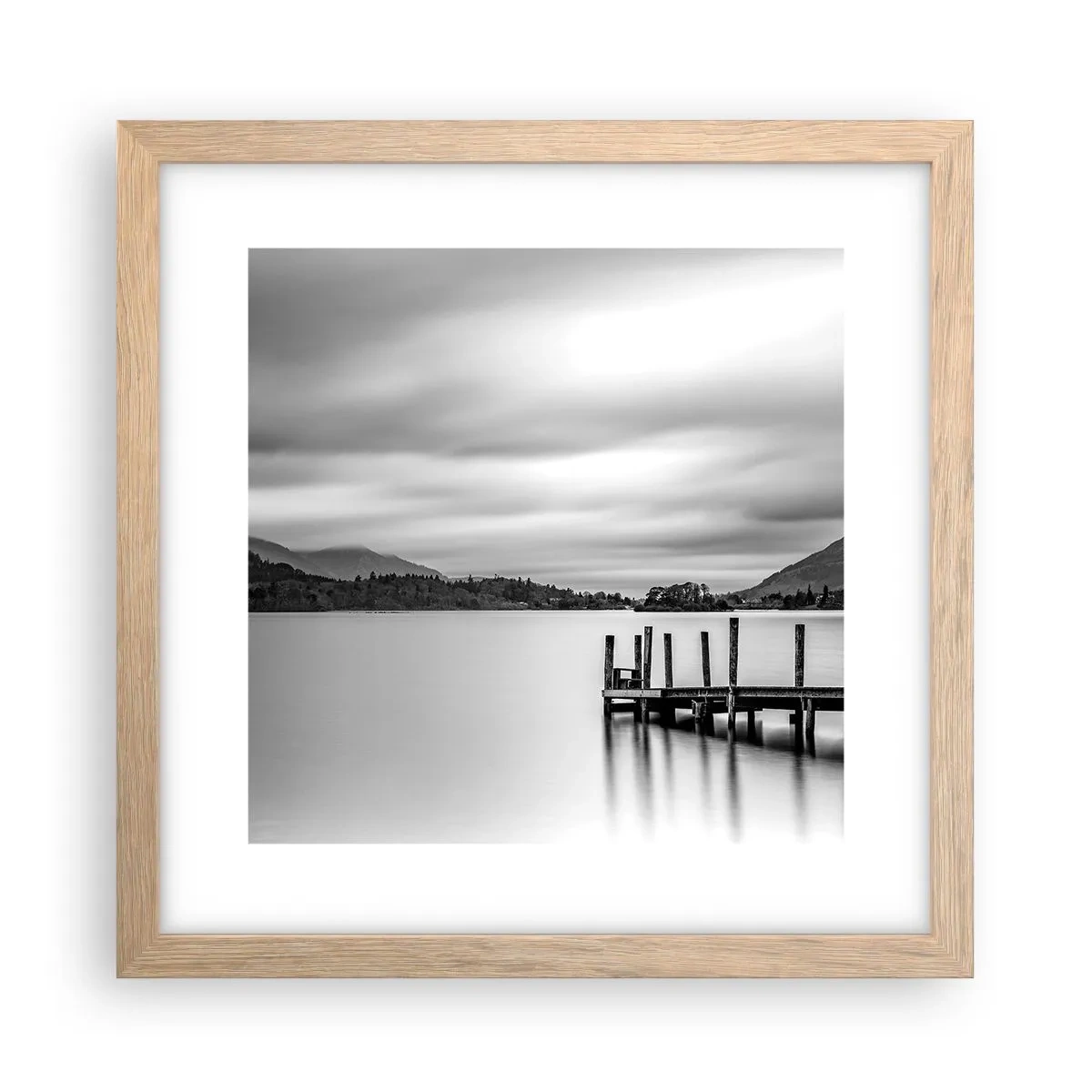 Poster in cornice rovere chiaro - Mitezza e forza - 30x30 cm