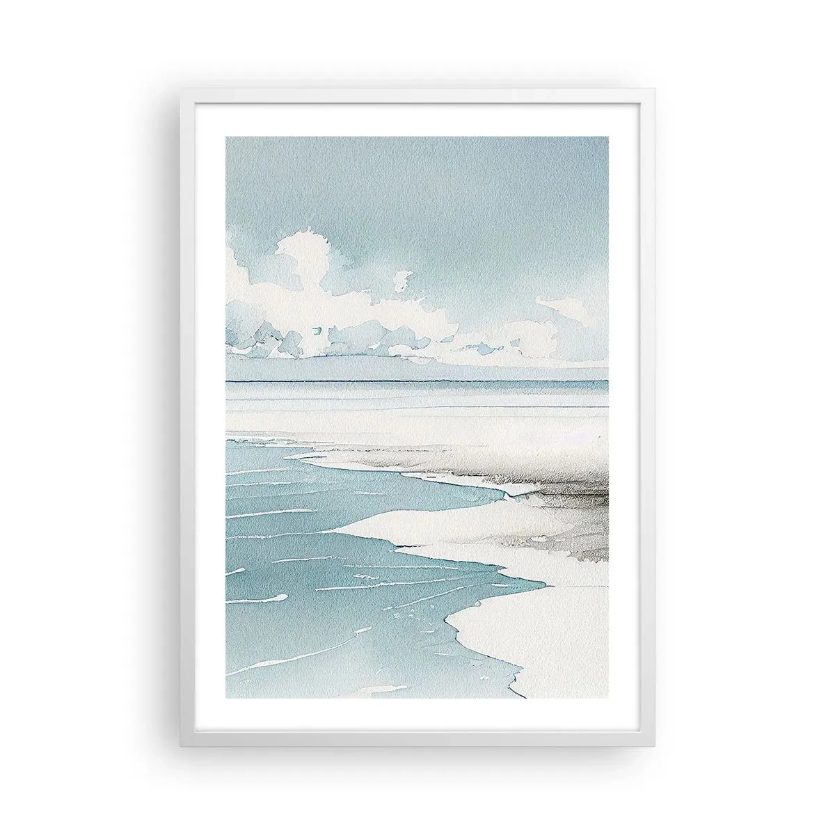 Poster in cornice bianca - Marea dolce - 50x70 cm