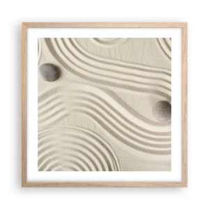 Poster in cornice rovere chiaro - Il tocco del calore - 50x50 cm