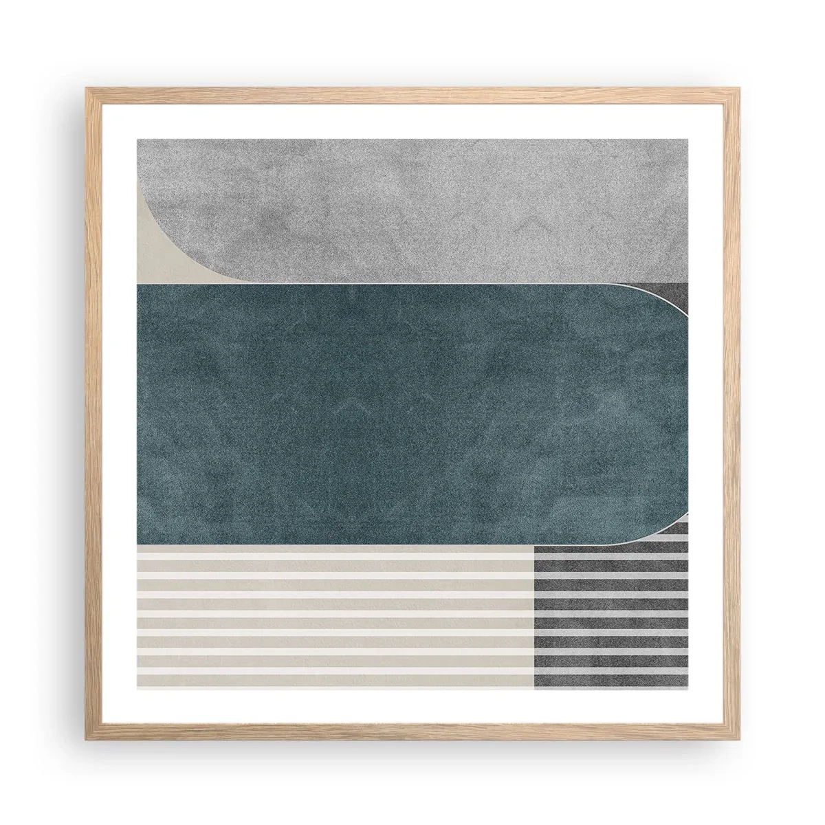 Poster in cornice rovere chiaro - Composizione orizzontale - 60x60 cm