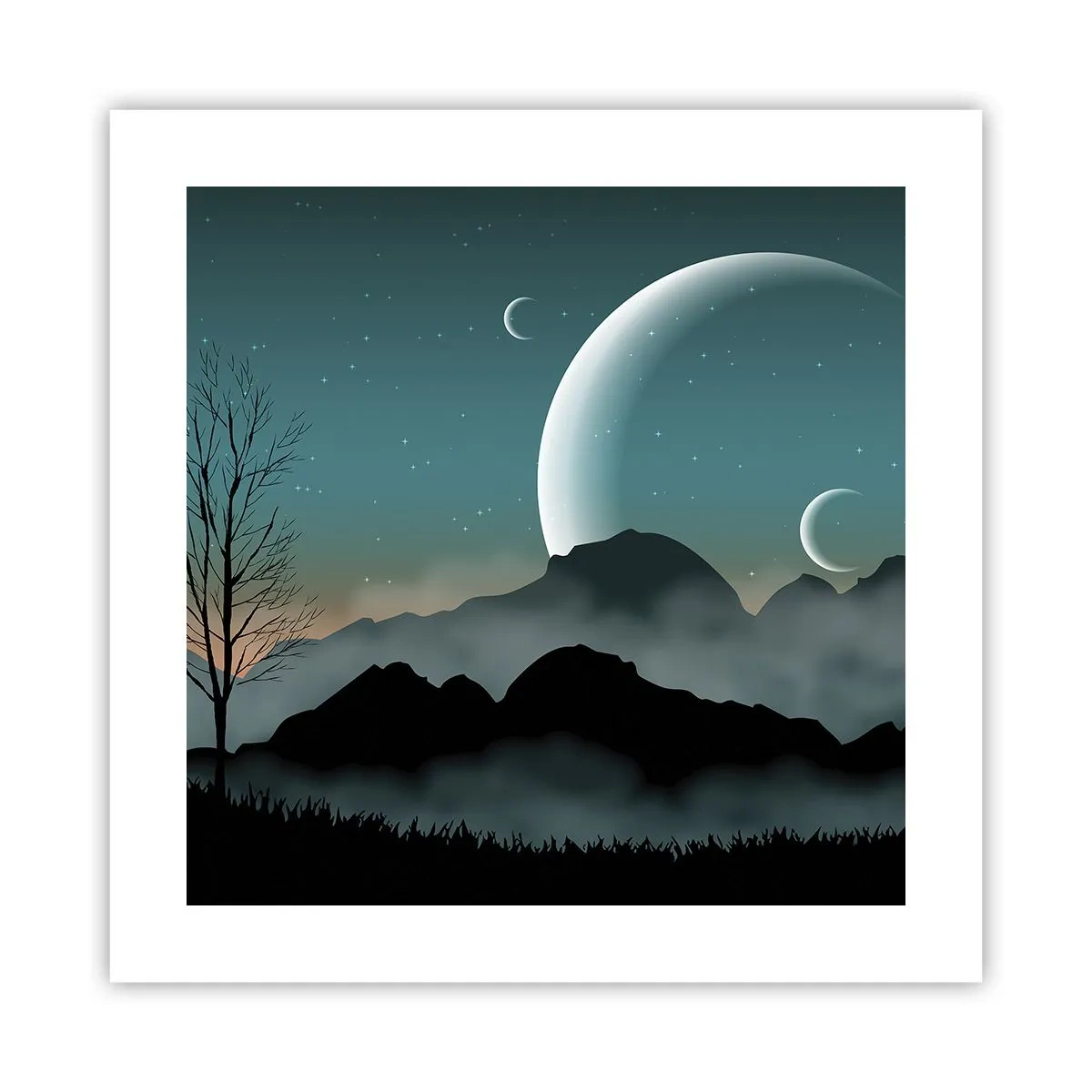 Poster - Il carnevale di una notte stellata - 40x40 cm