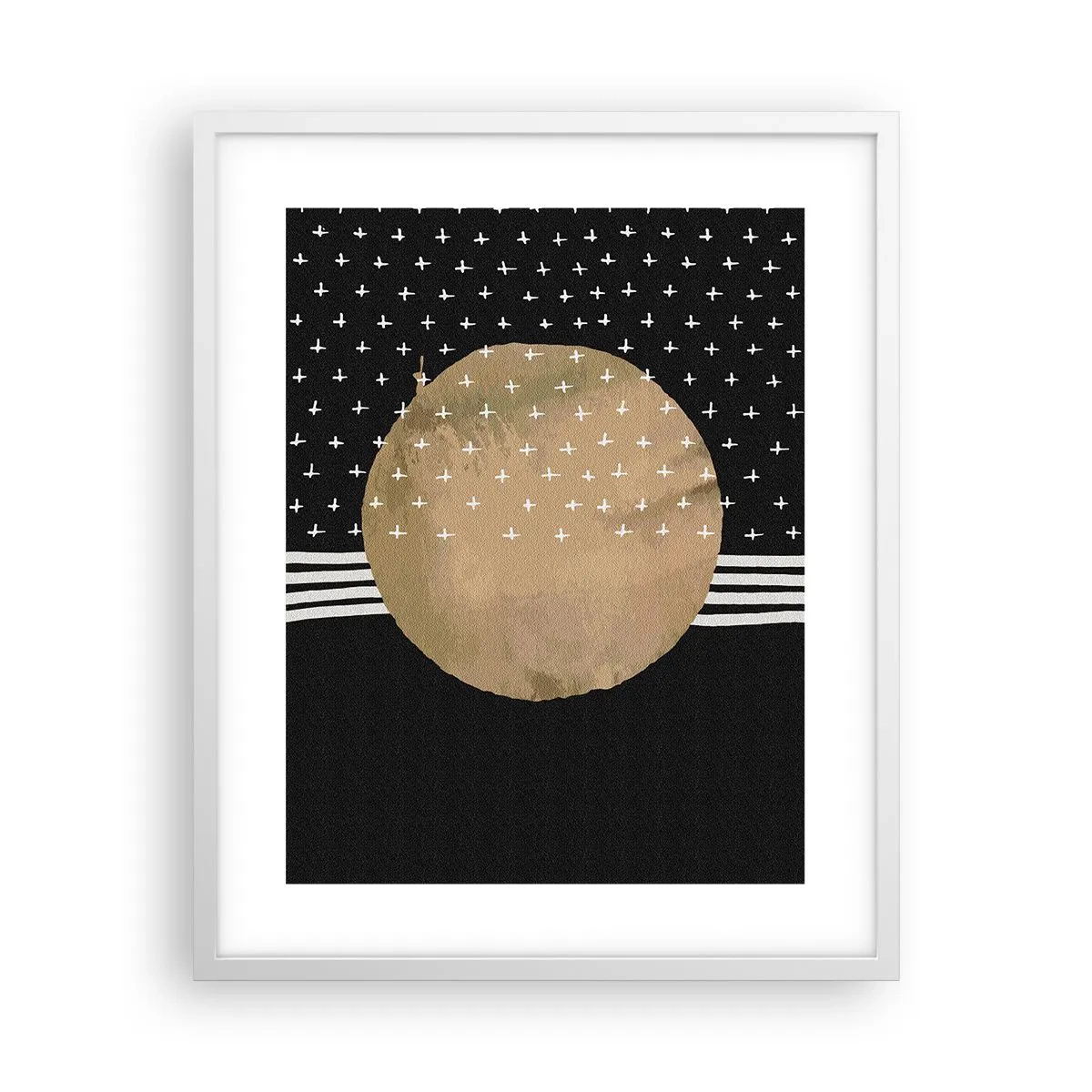 Poster in cornice bianca - Composizione: bandiera della galassia - 40x50 cm