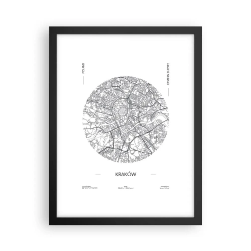 Poster in cornice nera - Anatomia di Cracovia - 30x40 cm