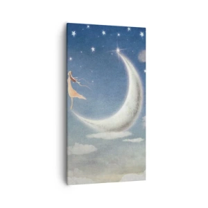 Quadro su tela - Stampe su Tela - Seduttrice celeste - 55x100 cm