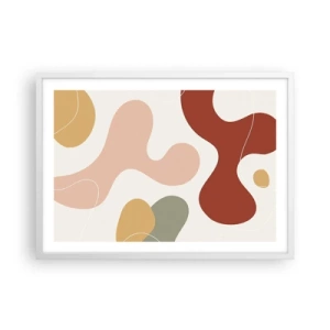 Poster in cornice bianca - Ghirigori - 70x50 cm