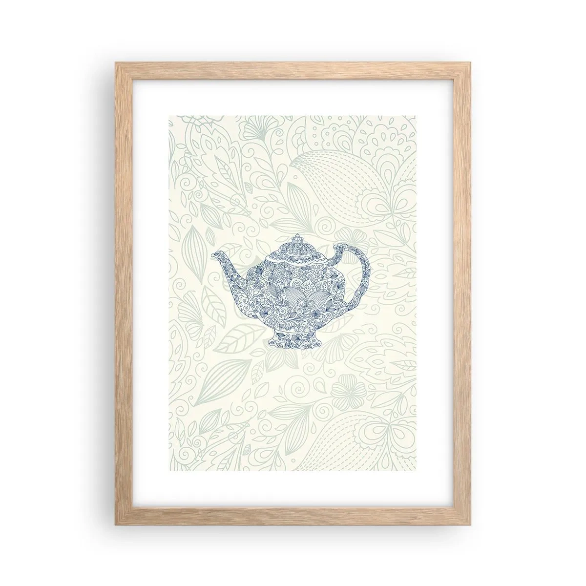 Poster in cornice rovere chiaro - Magia del tè - 30x40 cm