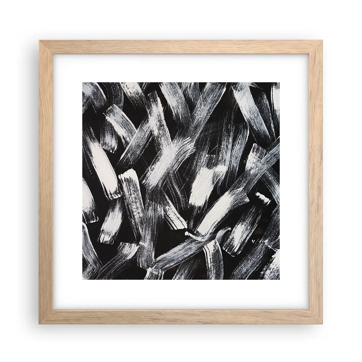 Poster in cornice rovere chiaro - Astrazione in spirito industriale - 30x30 cm