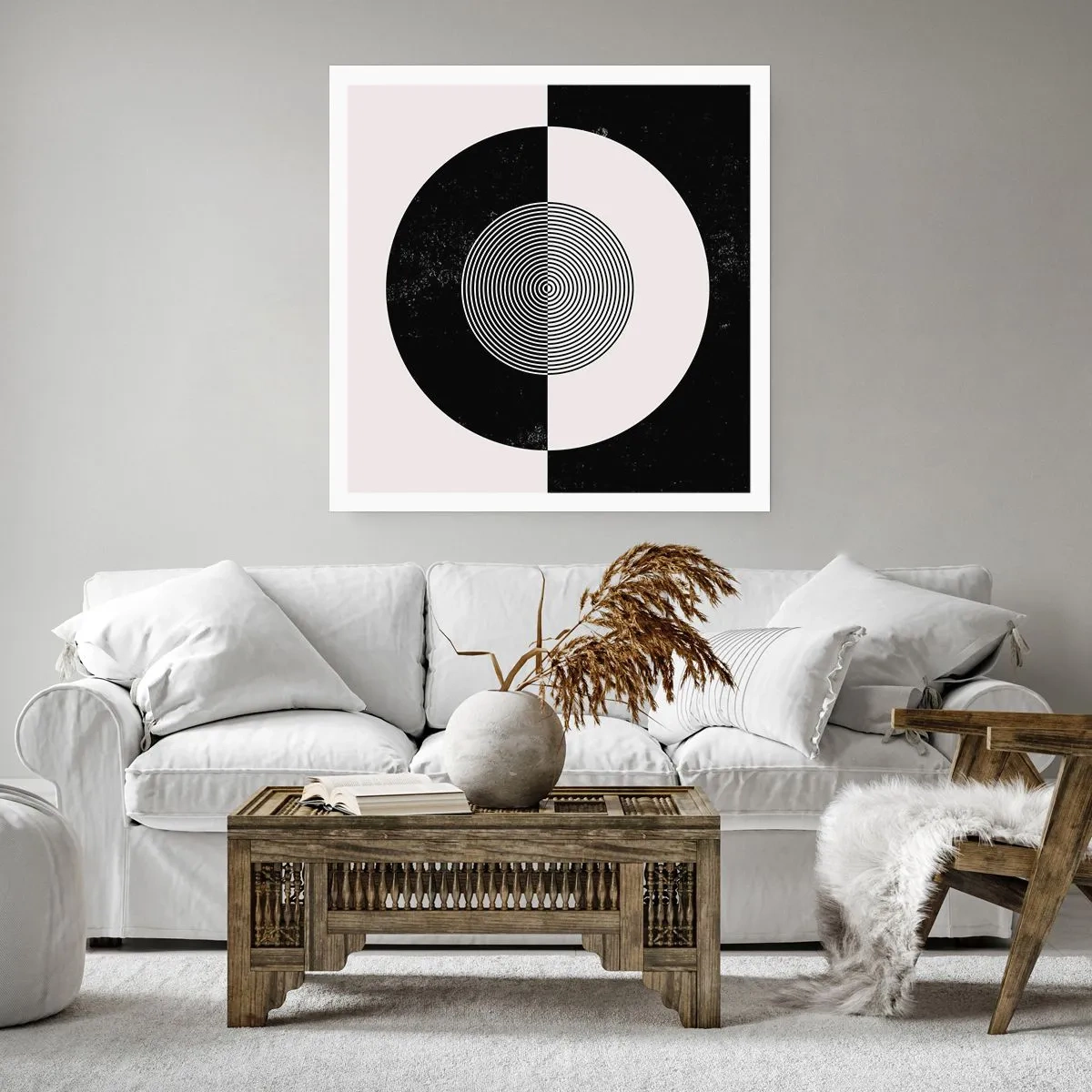 Poster - Armonia in bianco e nero - 40x40 cm