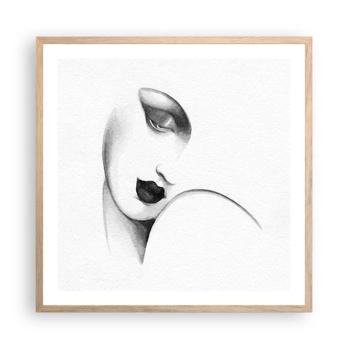 Poster in cornice rovere chiaro - Nello stile di Lempicka - 60x60 cm