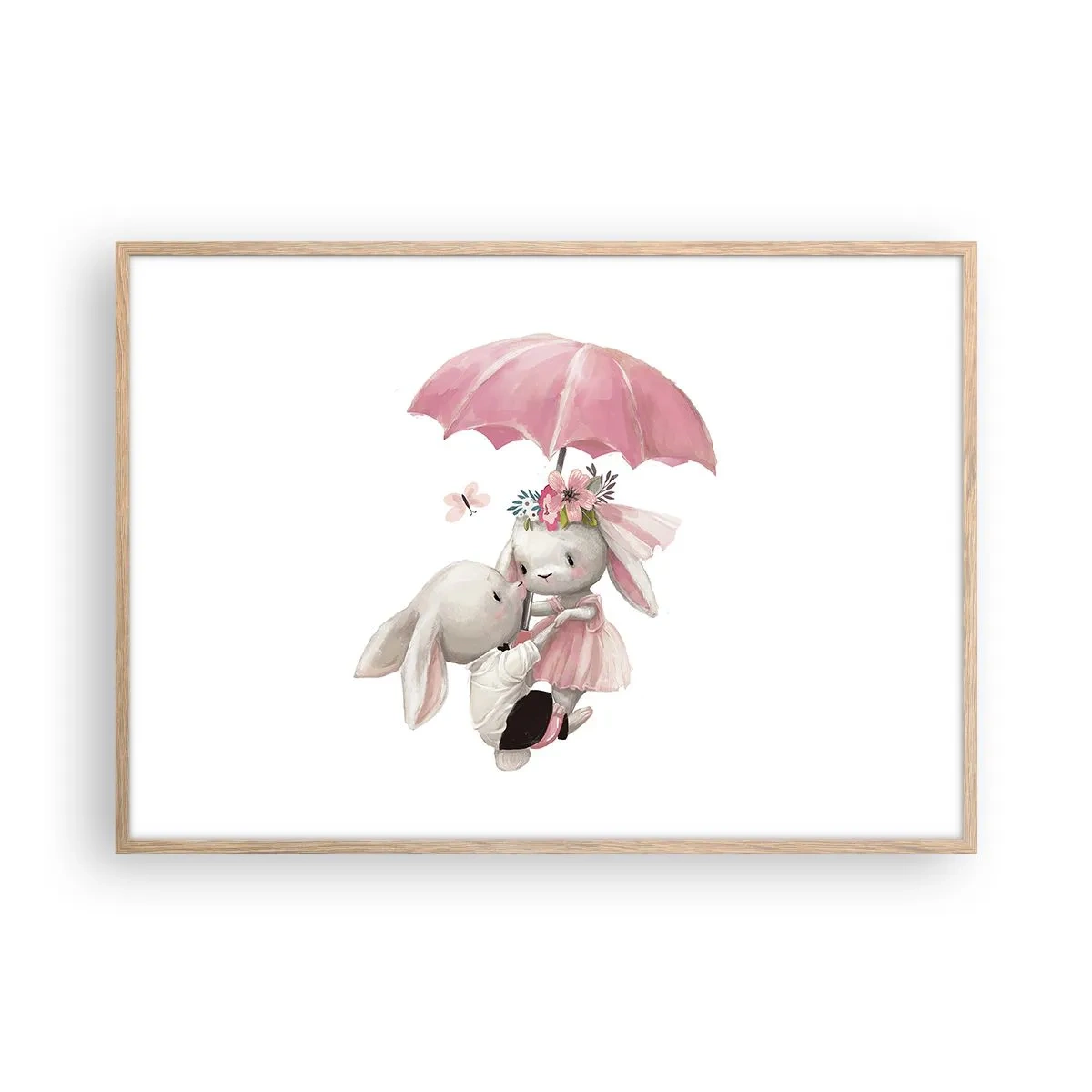 Poster in cornice rovere chiaro - Questo è proprio amore - 100x70 cm