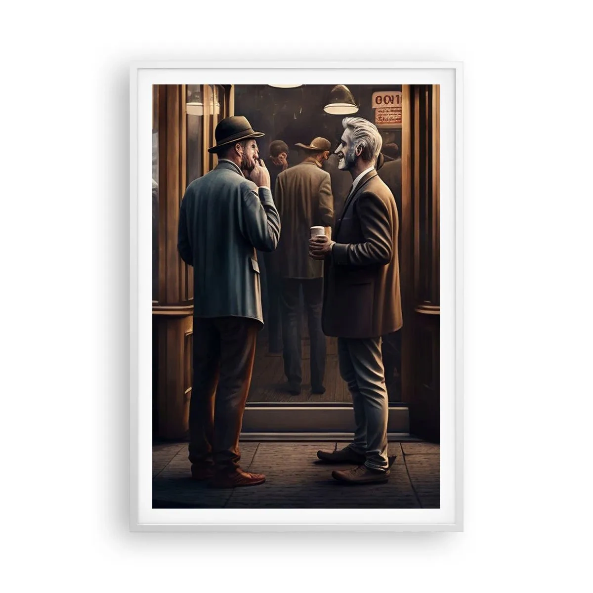 Poster in cornice bianca - Il buon momento della giornata - 70x100 cm