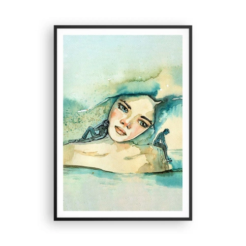 Poster in cornice nera - Am I blue? - 70x100 cm