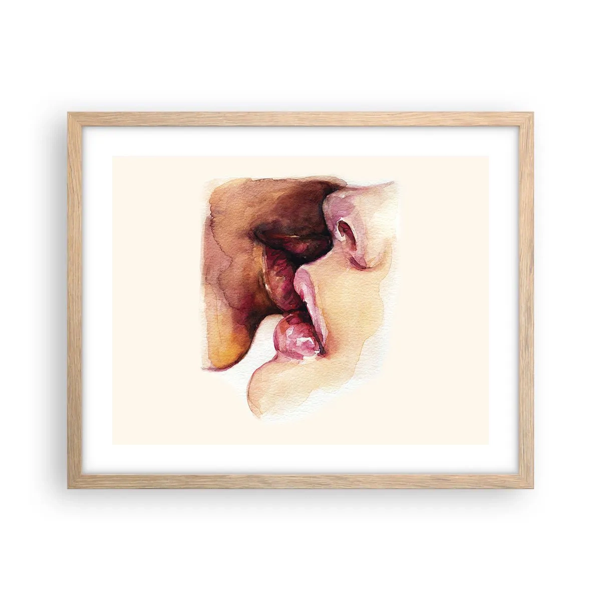Poster in cornice rovere chiaro - Come notte e giorno, terra e cielo - 50x40 cm