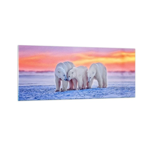 Quadro su vetro - Basta il calore della famiglia - 100x40 cm