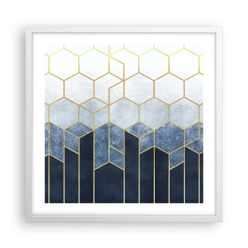 Poster in cornice bianca - Composizione a ritmo sincopato - 50x50 cm