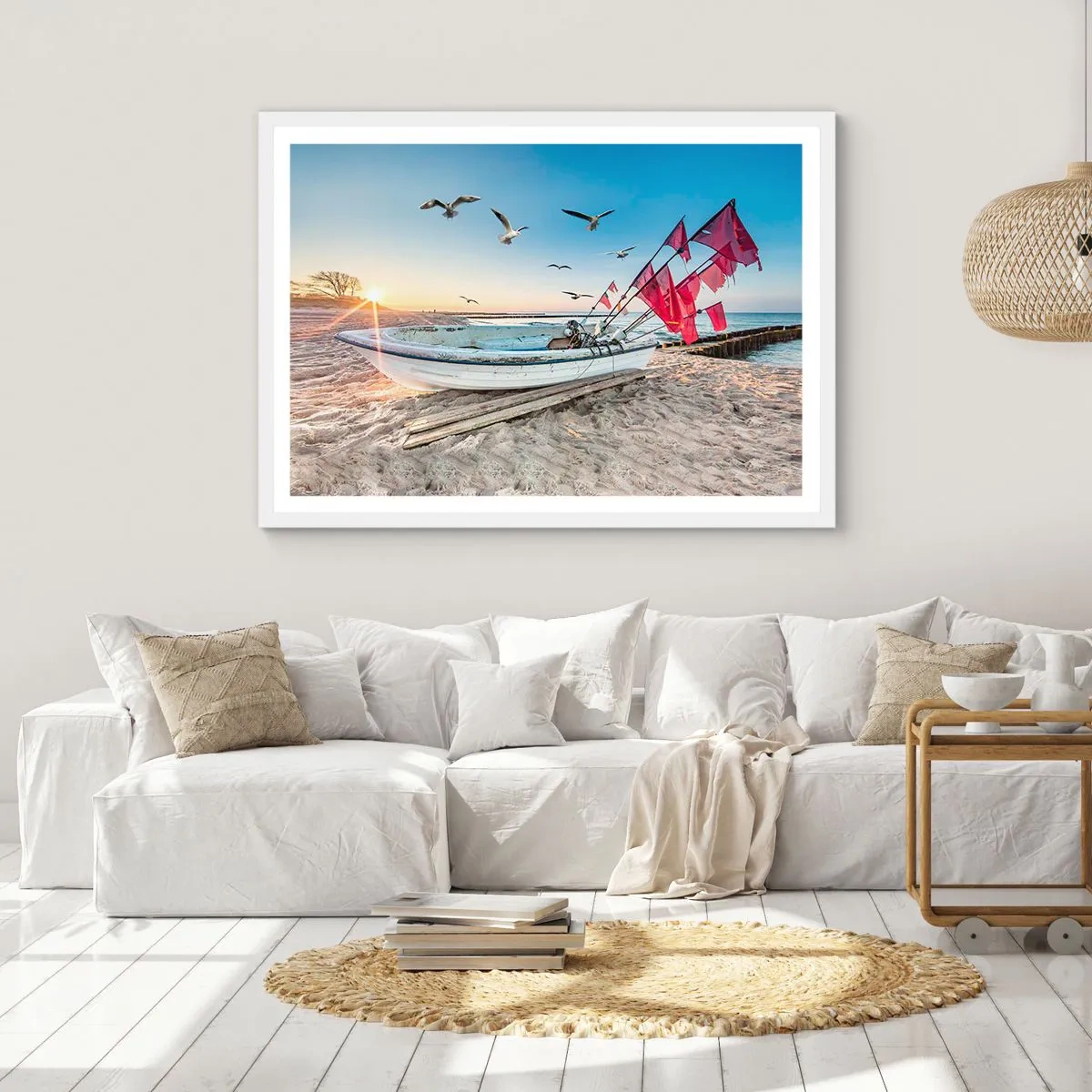 Poster in cornice bianca - Meritato riposo - 70x50 cm