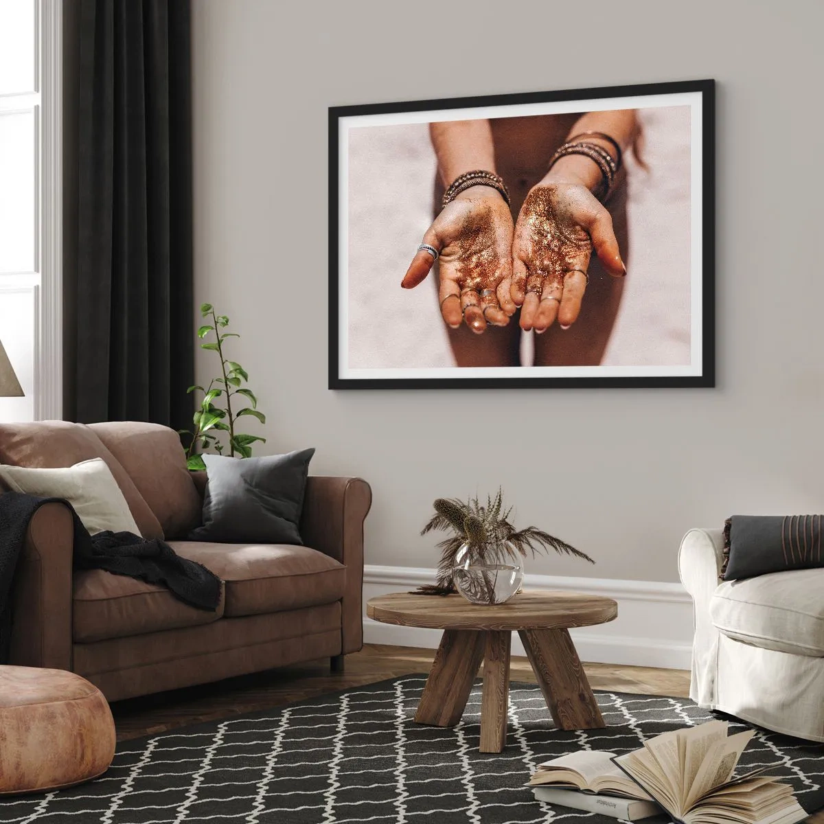 Poster in cornice nera - Un dono per te - 91x61 cm