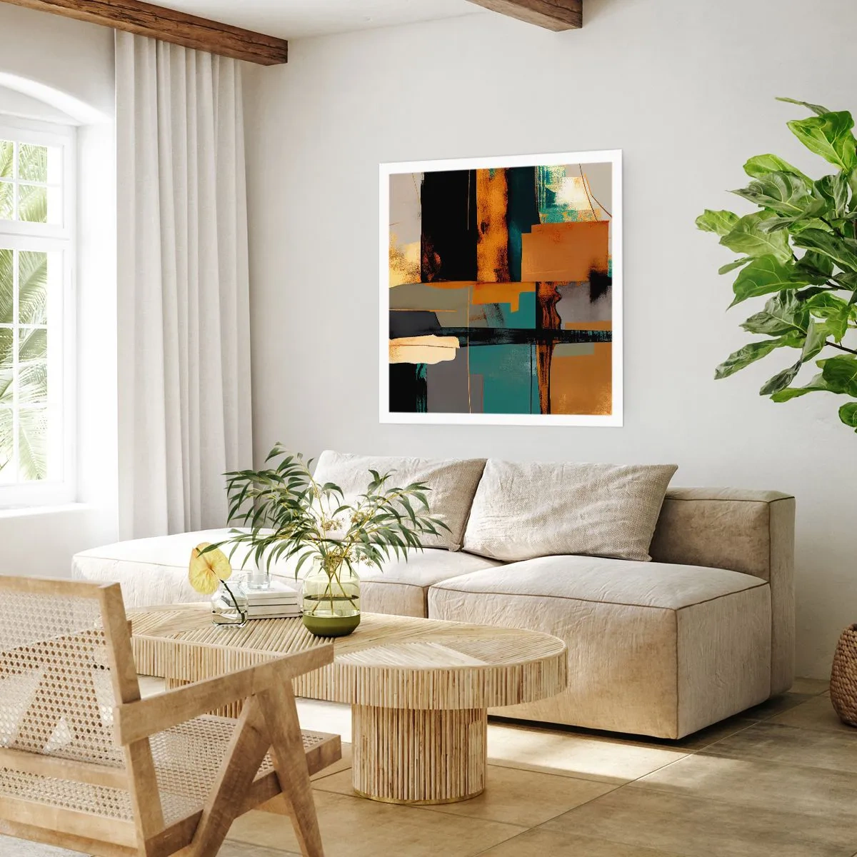 Poster - Astrazione: luci e ombre - 30x30 cm