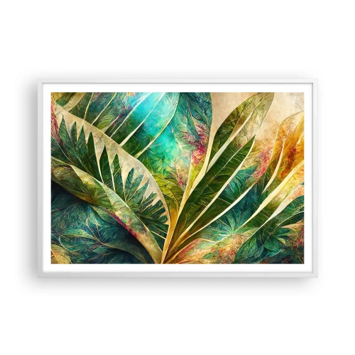 Poster in cornice bianca - I colori dei tropici - 100x70 cm