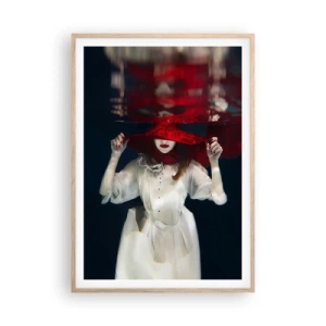 Poster in cornice rovere chiaro - Donnagatto - 70x100 cm