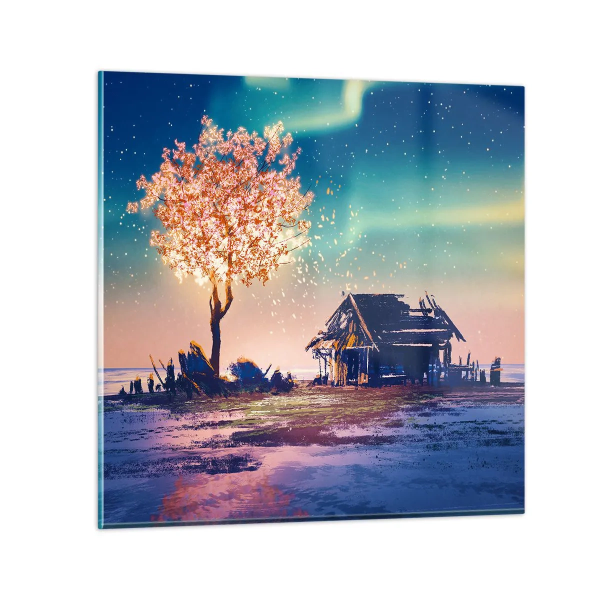 Quadro su vetro - La natura non passa - 70x70 cm