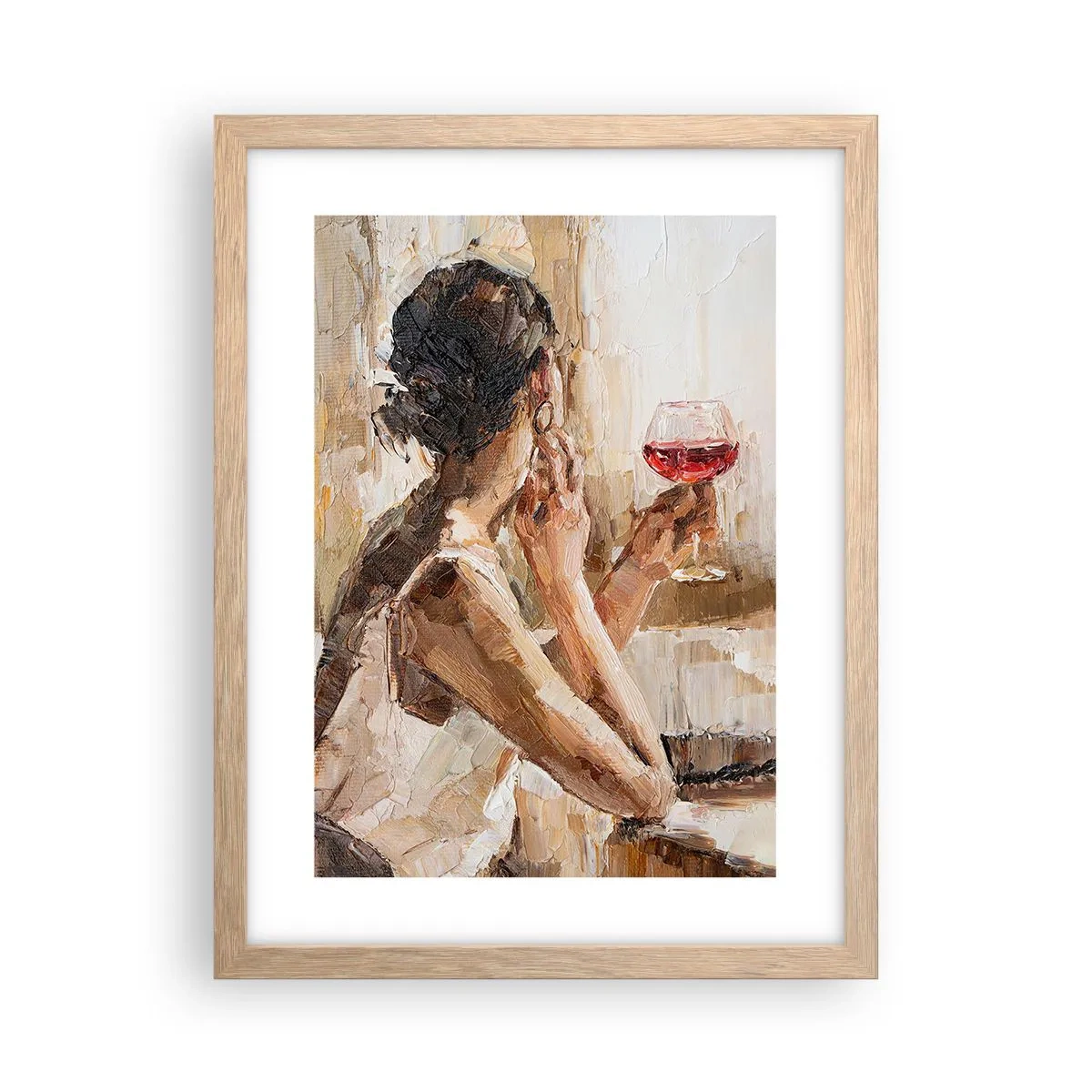 Poster in cornice rovere chiaro - Il sapore di un buon momento - 30x40 cm