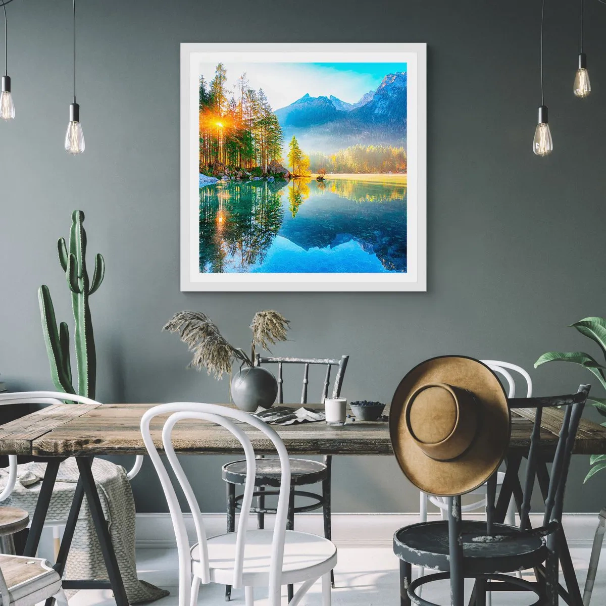 Poster in cornice bianca - Maestà e dolcezza - 40x40 cm